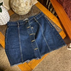 Button up mini skirt